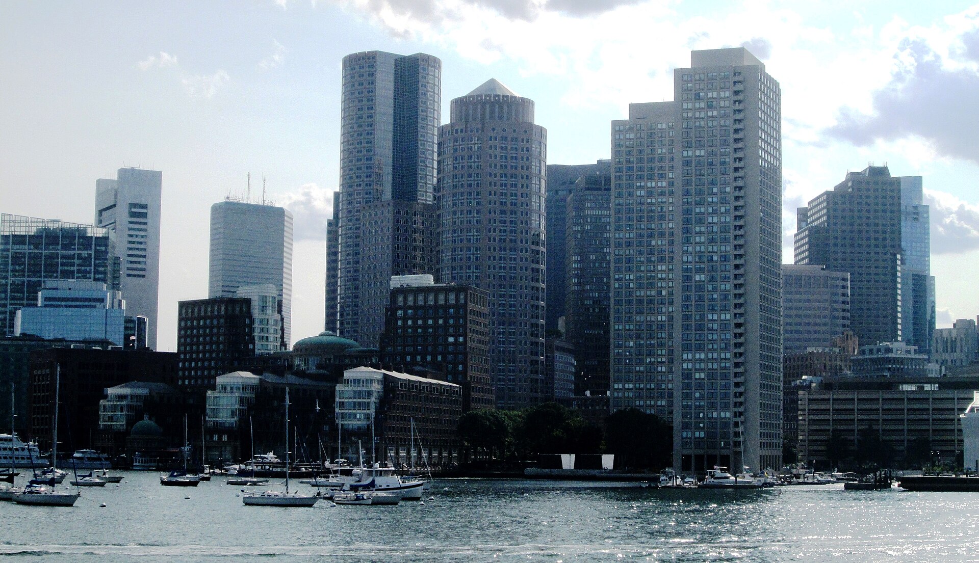 Boston skyline viewed from Boston Harbor