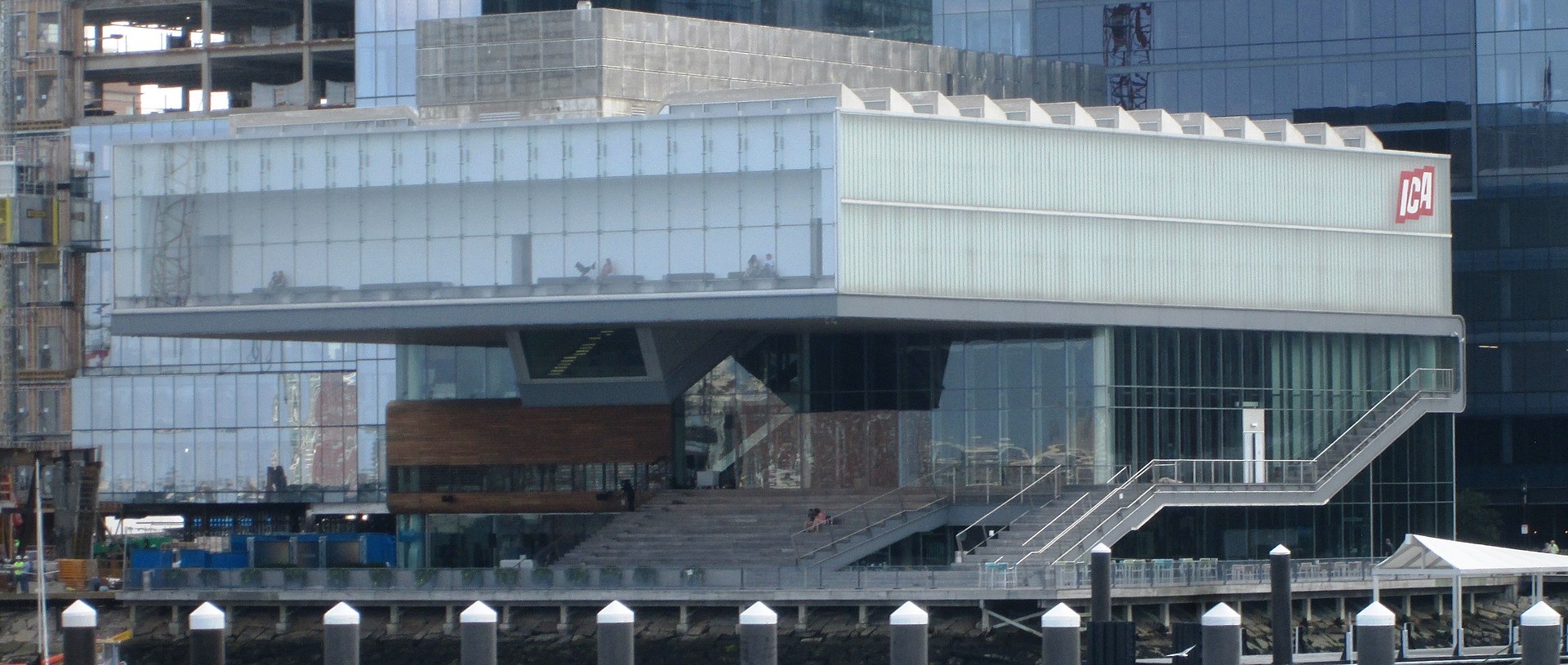 Institute of Contemporary Art building in Boston seen from the harbor