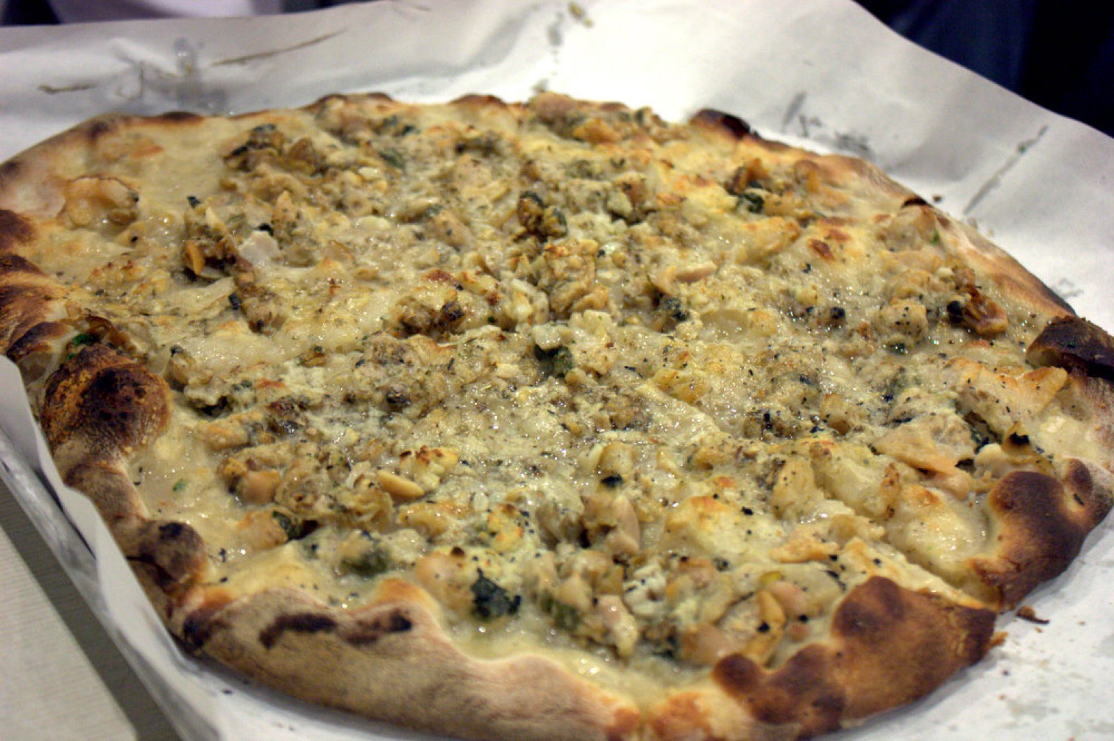New Haven style clam pie