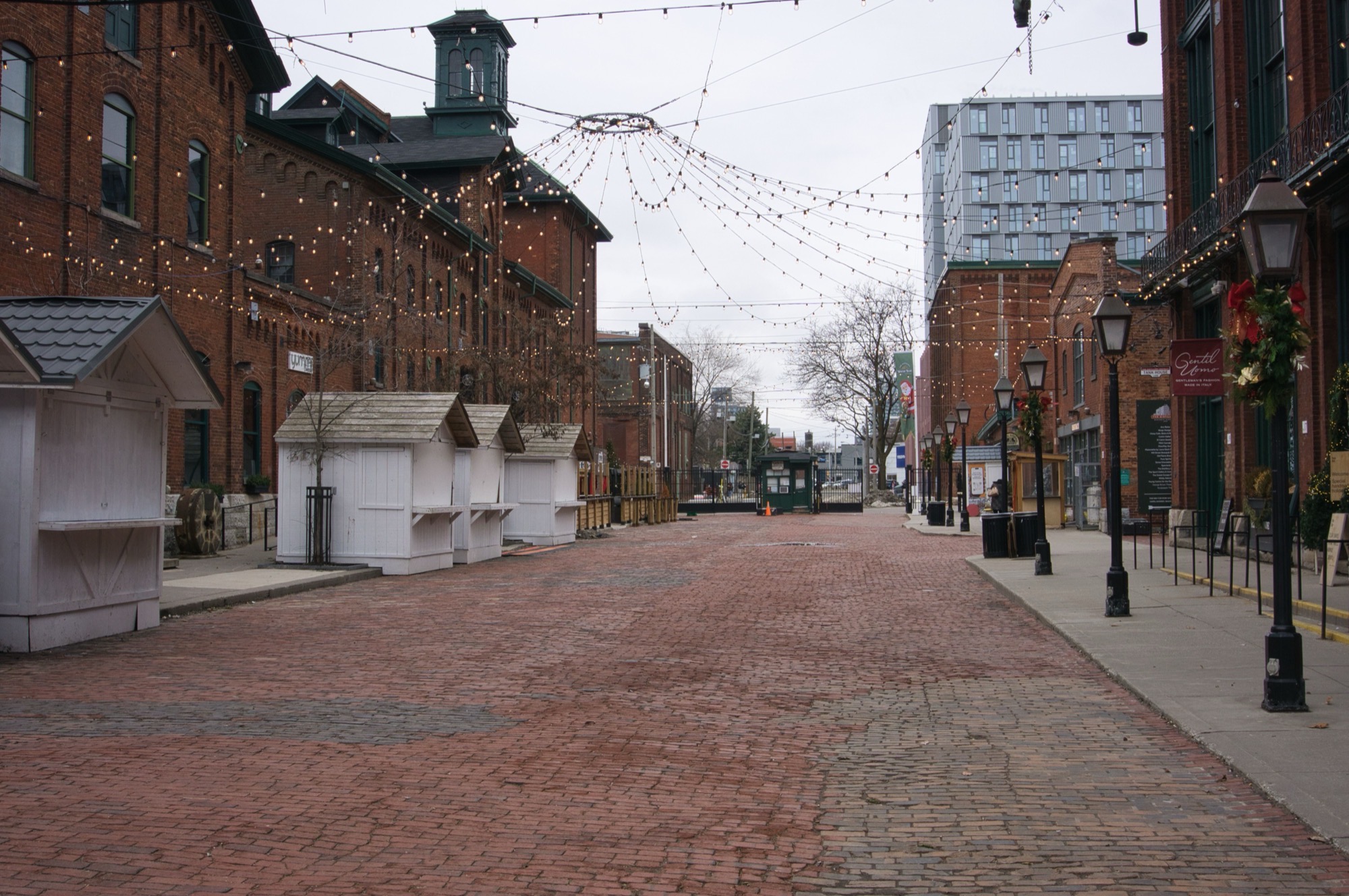 Street in the Distillery District in Toronto
