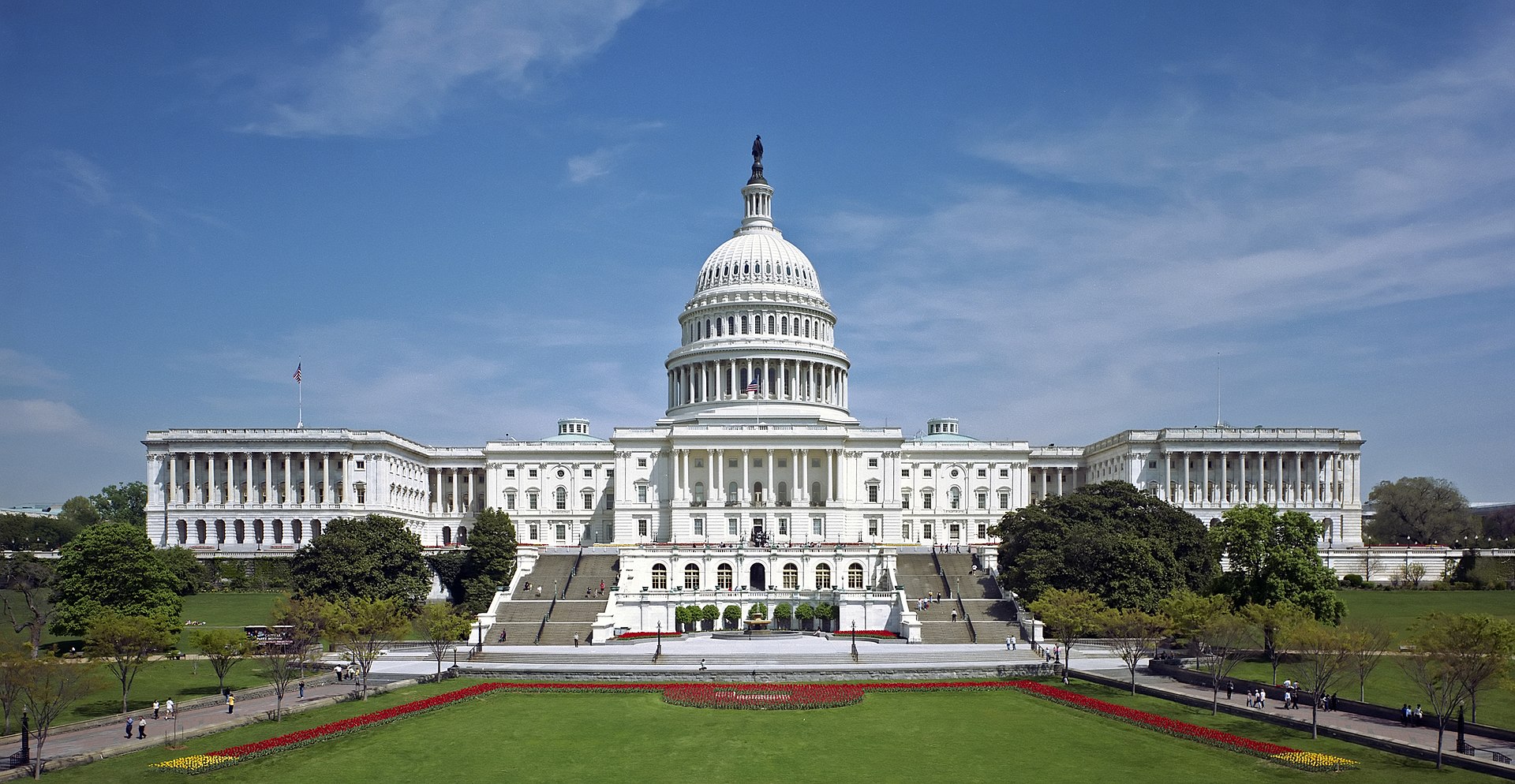 The United States Capitol seen from the west front